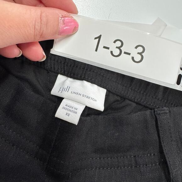 J.Jill Pants Womens X Small Black Pintucked Stretch Slim Leg Linen Blend - Picture 5 of 10